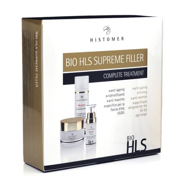 Набор антивозрастной 55+ SUPREME BIO HLS (мицеллярная вода, крем-филлер, сыворотка) HISTOMER (Хистомер) 200 / 50 / 30 мл