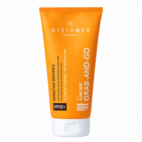 Солнцезащитный крем SPF 50+ для чувствительной кожи со стволовыми клетками растений SUNCARE Sensitive Defence HISTOMER 200 мл